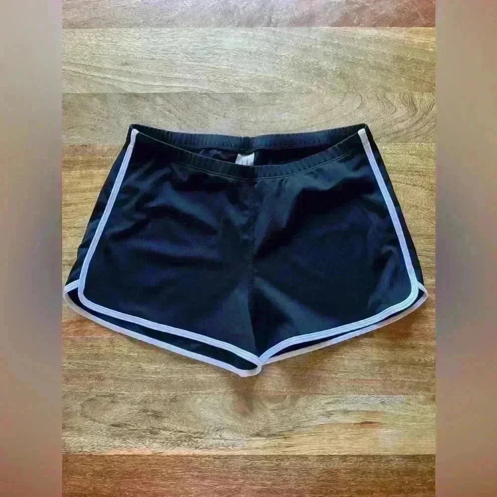 Black Athletic Hot Shorts - Size S | Perfect for Running, Volleyball & Workouts